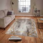 Conceptum Alfombra Hmnt452 Crema, Moca y Oro 100 x 150 cm
